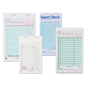 AmerCareRoyal® Guest Check Book, Two-part Carbonless, 3.6 X 6.7, 1-page, 50-book, 50 Books-carton freeshipping - TVN Wholesale